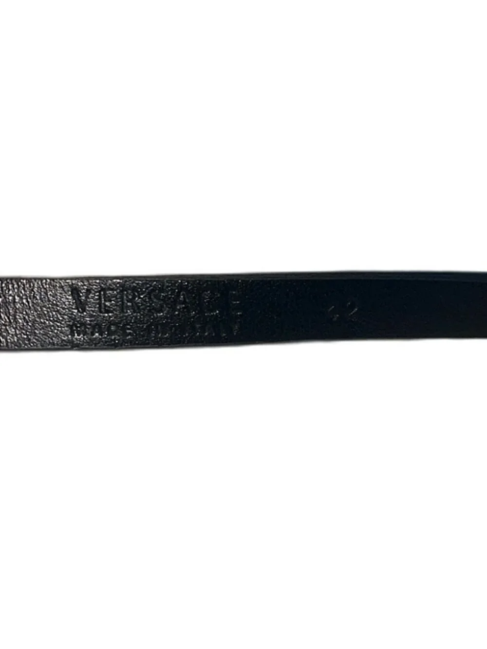 Versace Black Leather Skinny Medusa Belt 1cm Gold 40 Italy